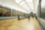 Museum corridor with paintings, symbolizing art stewardship and tokenized investment opportunities.