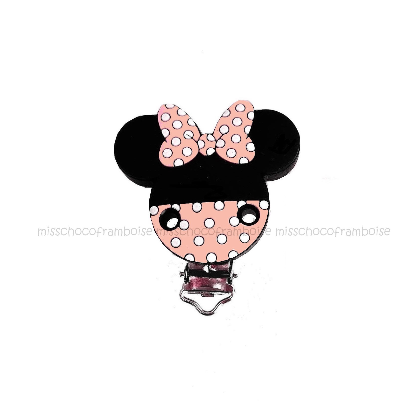 1 pince clip en silicone Minnie