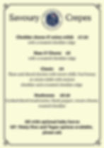 menu savoury
