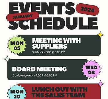 Colorful Playful Bold Style Events Schedule Flyer .png