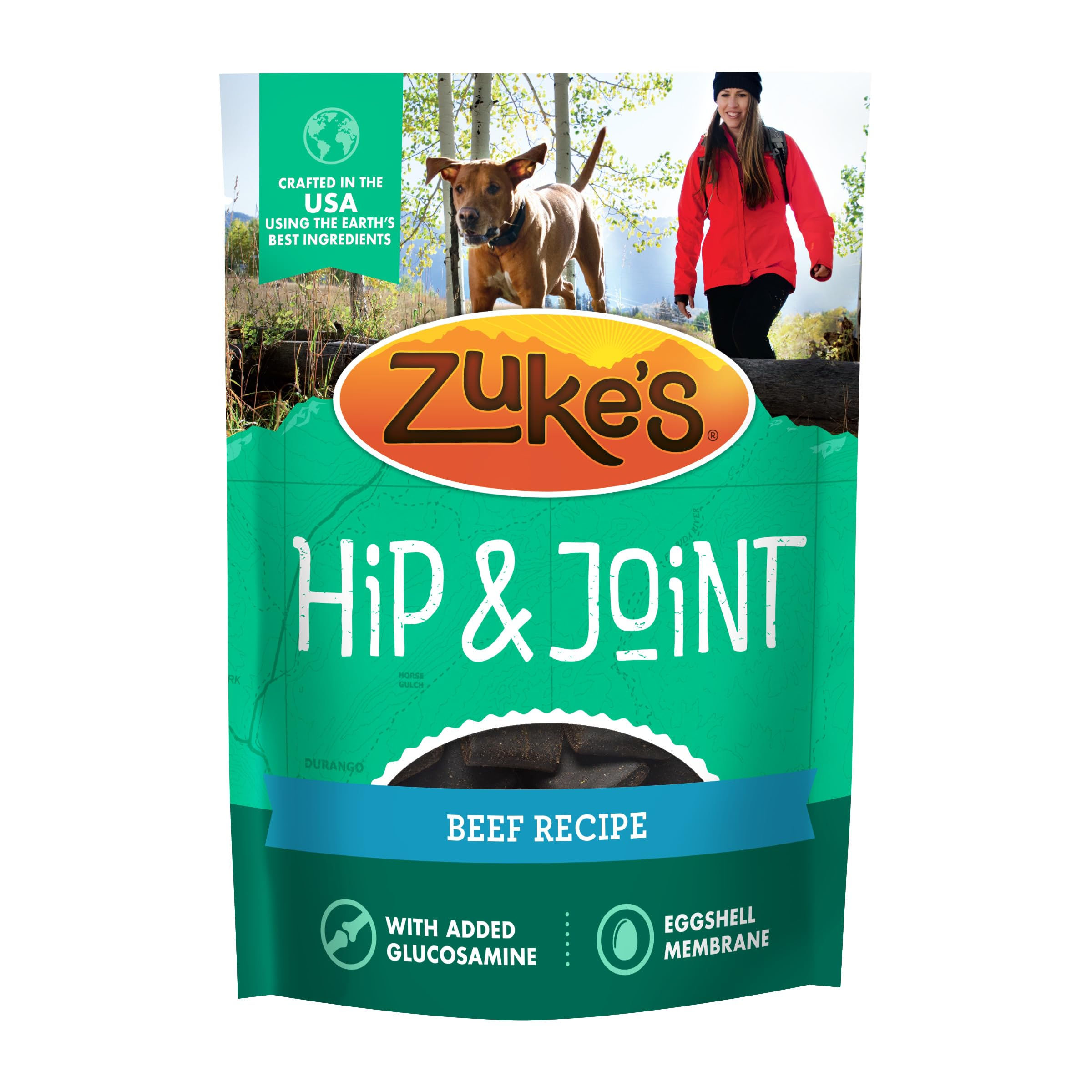 Zukes Hip and Joint Support Dog Treats for Adult Dogs Senior Dog Treats Made wit