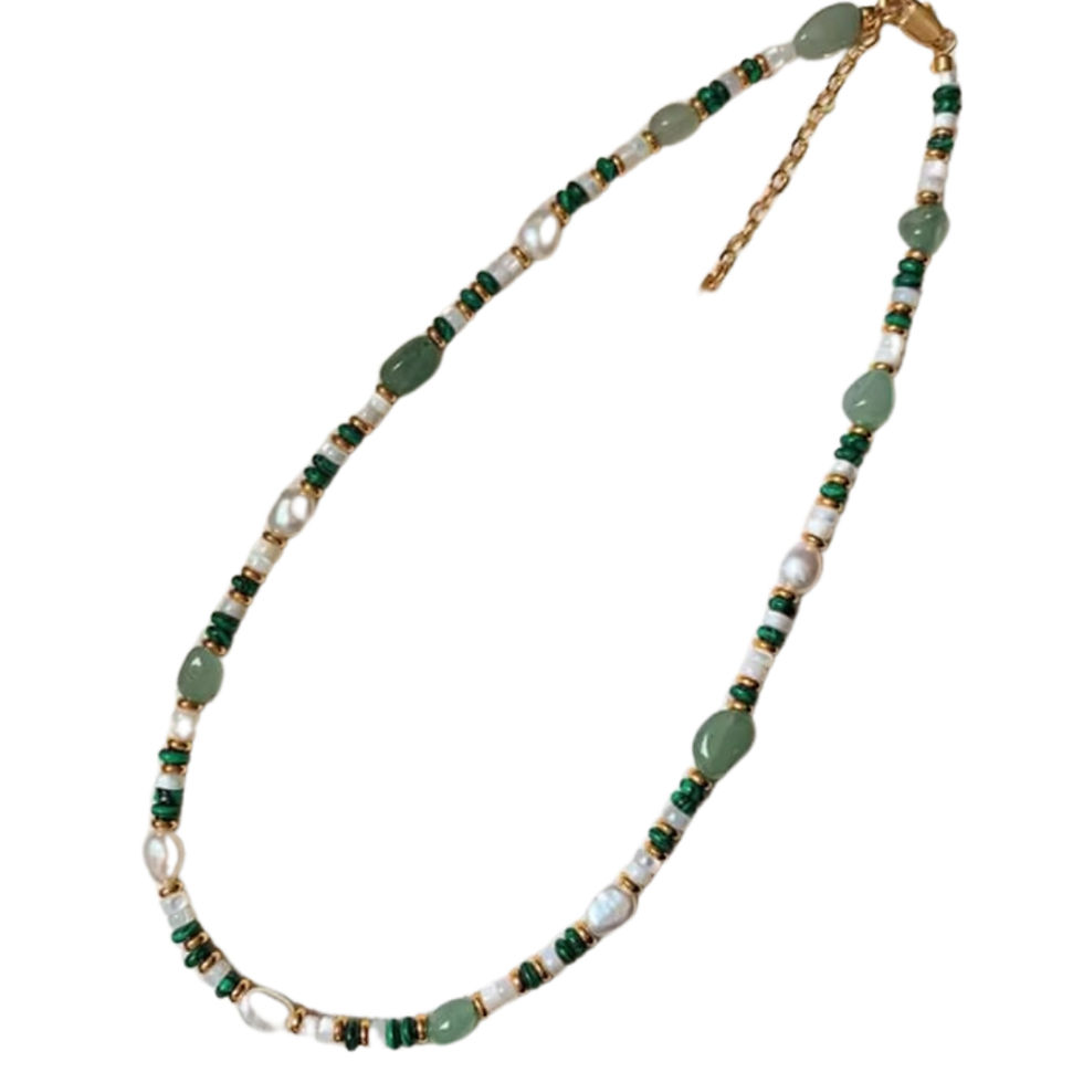 שרשרת ציפוי זהב בשילוב טורקיז