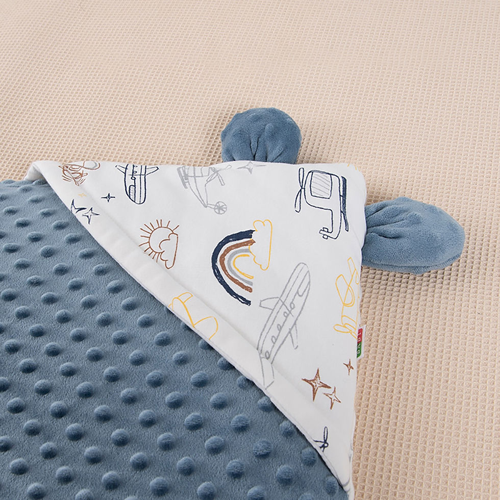 Thumbnail: Cozy 90x90cm Newborn Baby Blanket with Hat & Core