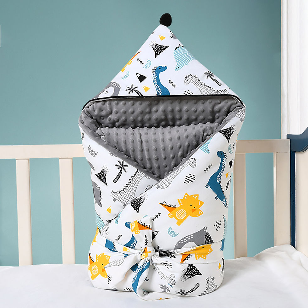 Thumbnail: Cozy 90x90cm Newborn Baby Blanket with Hat & Core