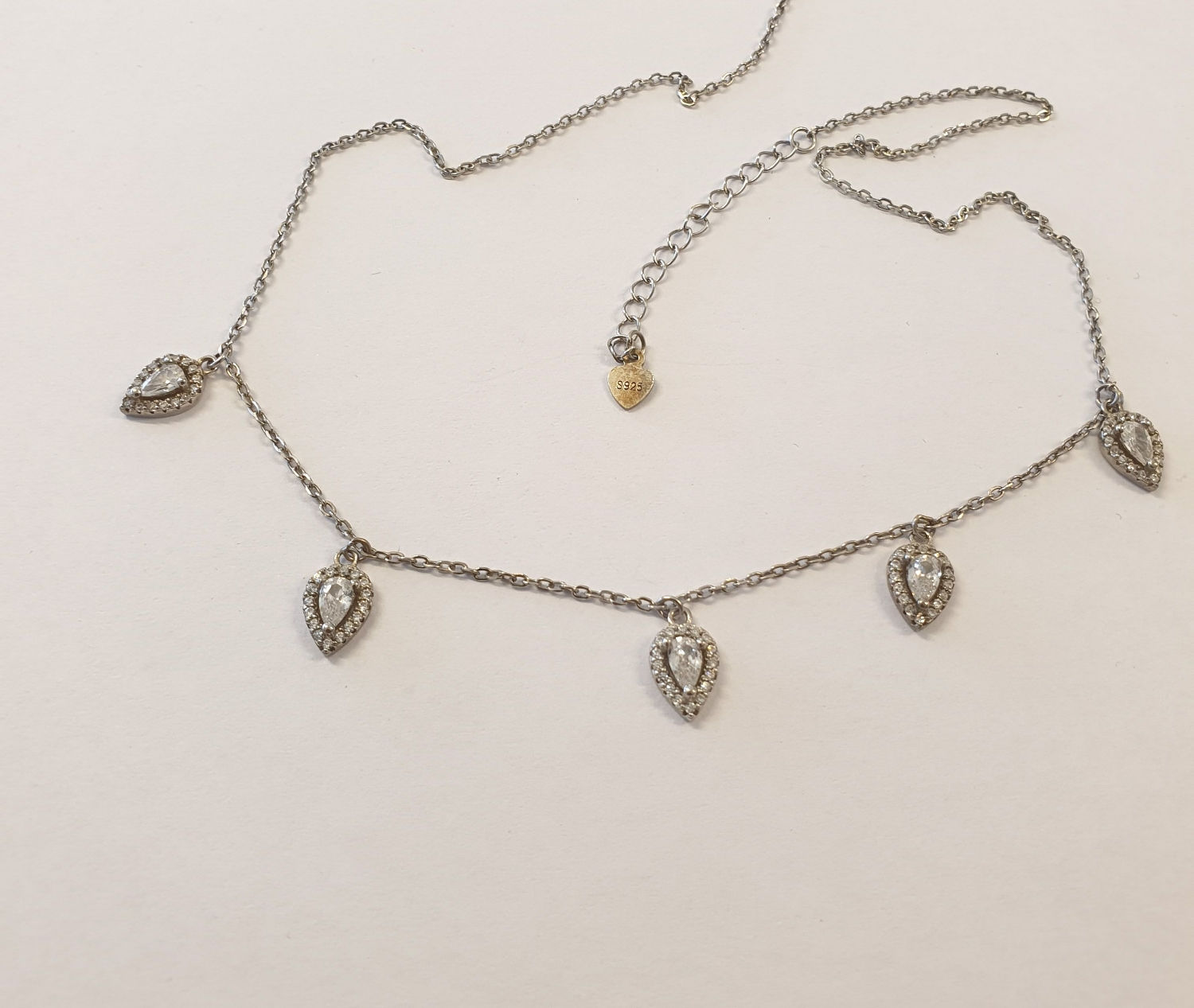  925 Silver neacklac, Drop Charms Necklace ,Silver necklace