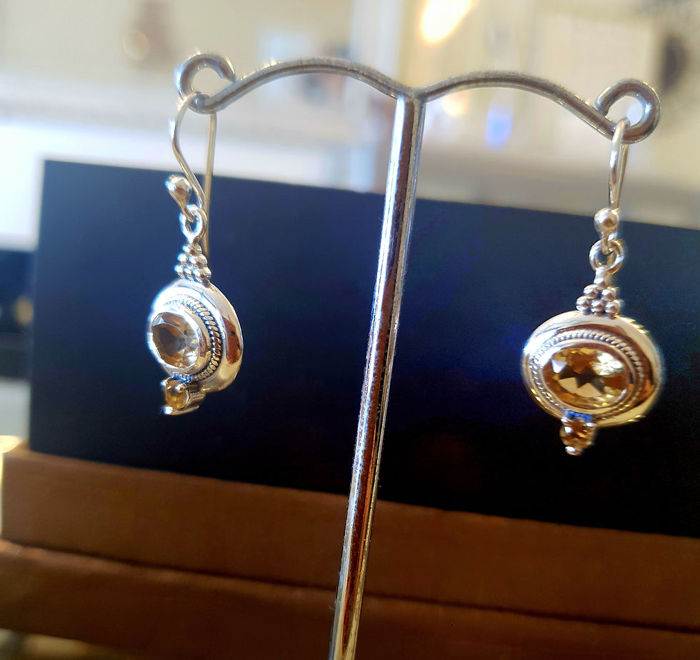 Thumbnail:  עגילי  כסף עם   סיטרין אובלי, עגילי סיטרין כסף 925,עגילים אלגנטים