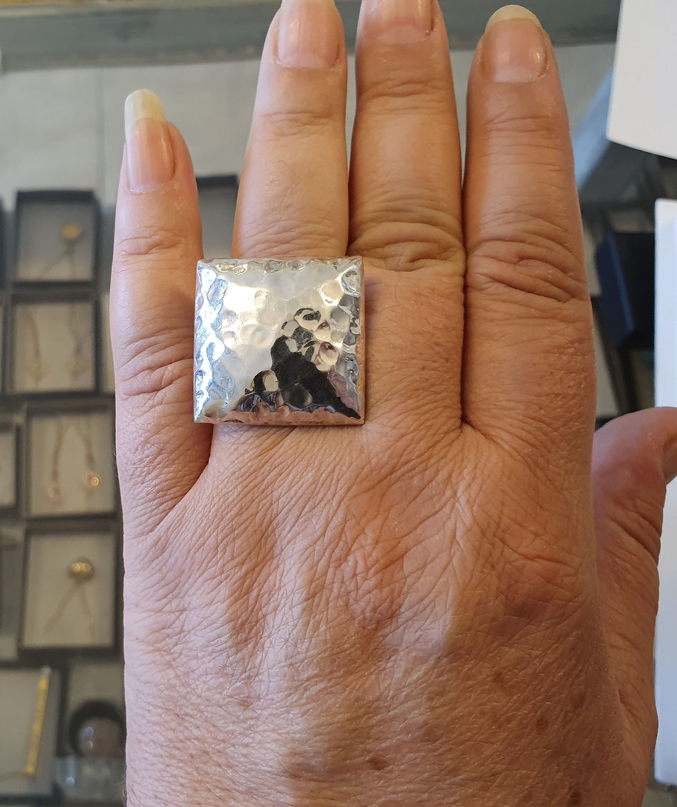 Silver ring, Square ring, Handmade designed ring, Silver 925 sterling