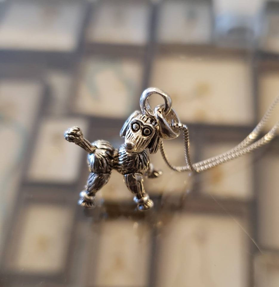 Dog silver pendan ,Silver necklace , Silver jewelry