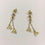 Thumbnail: Gold 14k earrings ,Dangle earrings, Gold jewelry