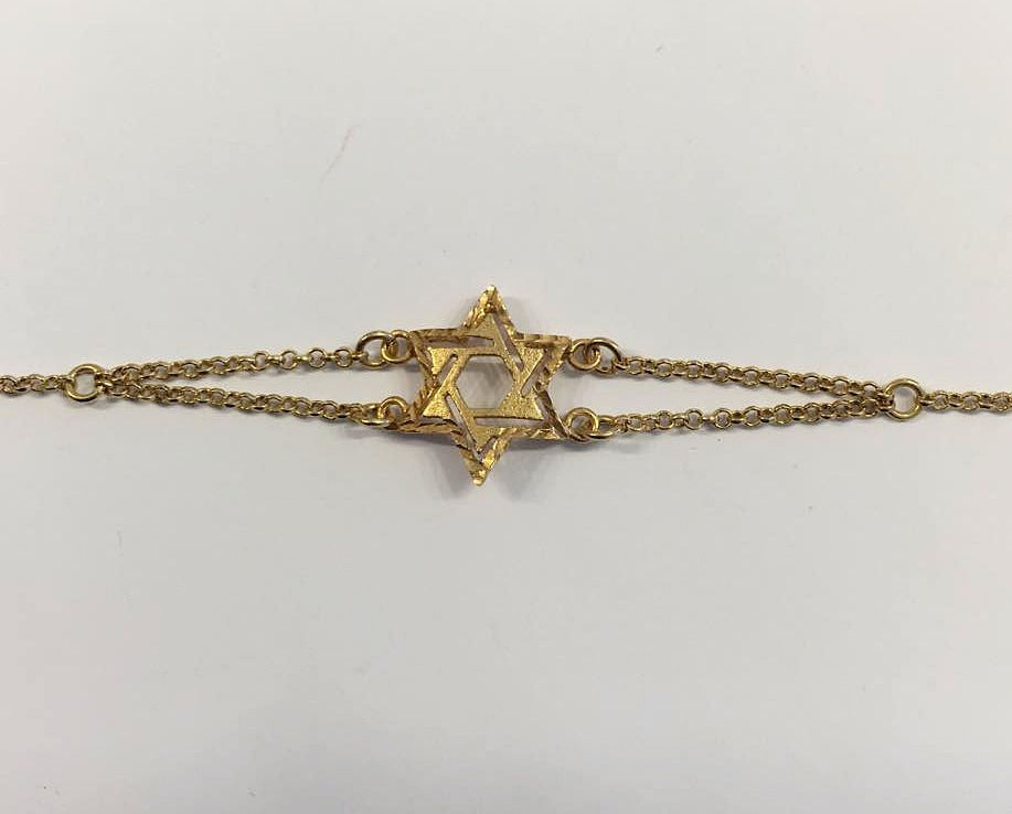 Thumbnail: Star of david bracelet , Gold-filled bracelet