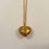 Thumbnail: Gold-filled Heart Necklace,Puffy heart pendant with zircon inside