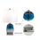 Thumbnail: Luxury Blue Table Lamp Set with USB Ports (Set of 2)