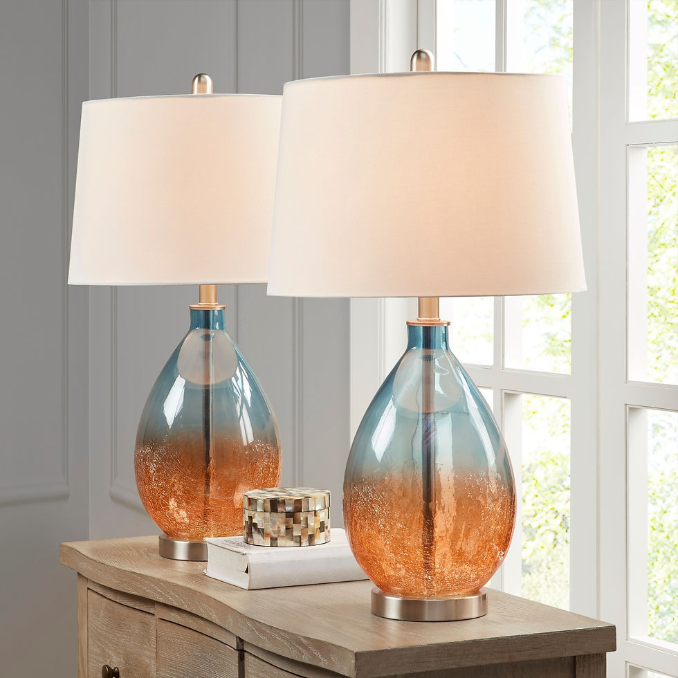 510 Design Cortina Ombre Glass Table Lamps Set of 2