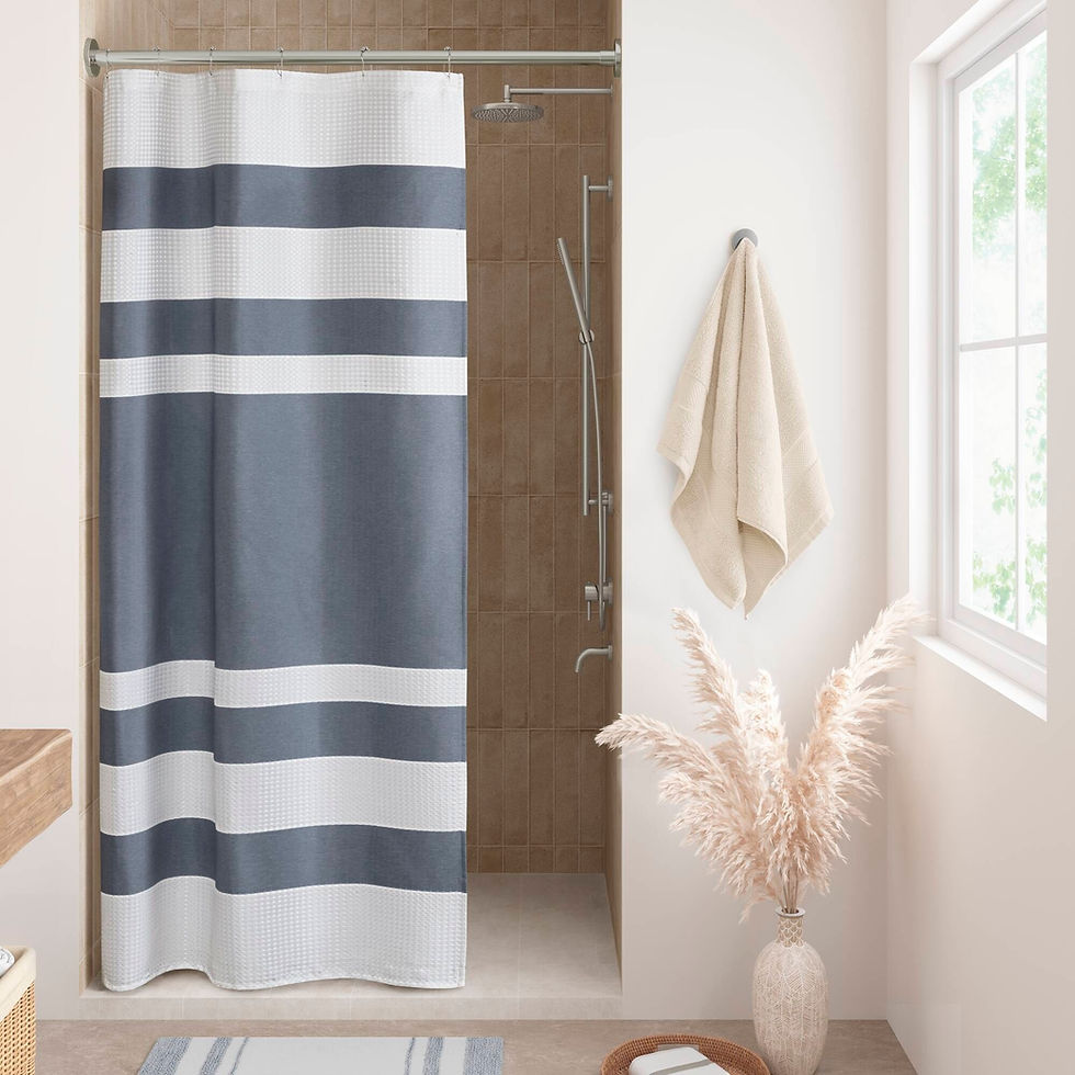 Thumbnail: Madison Park Spa Waffle Shower Curtain