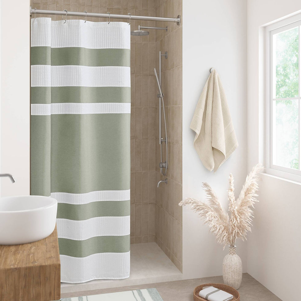 Thumbnail: Madison Park Spa Waffle Shower Curtain
