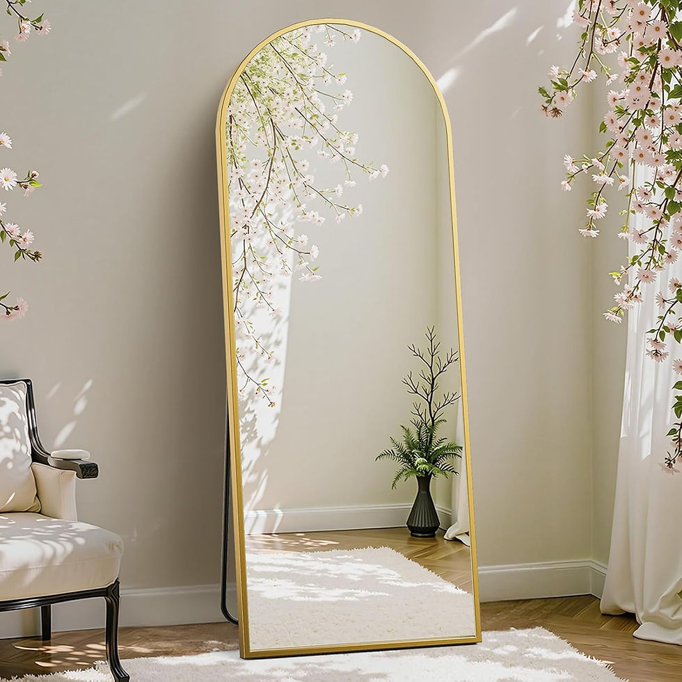 Thumbnail: Arched Full Length Mirror with Stand