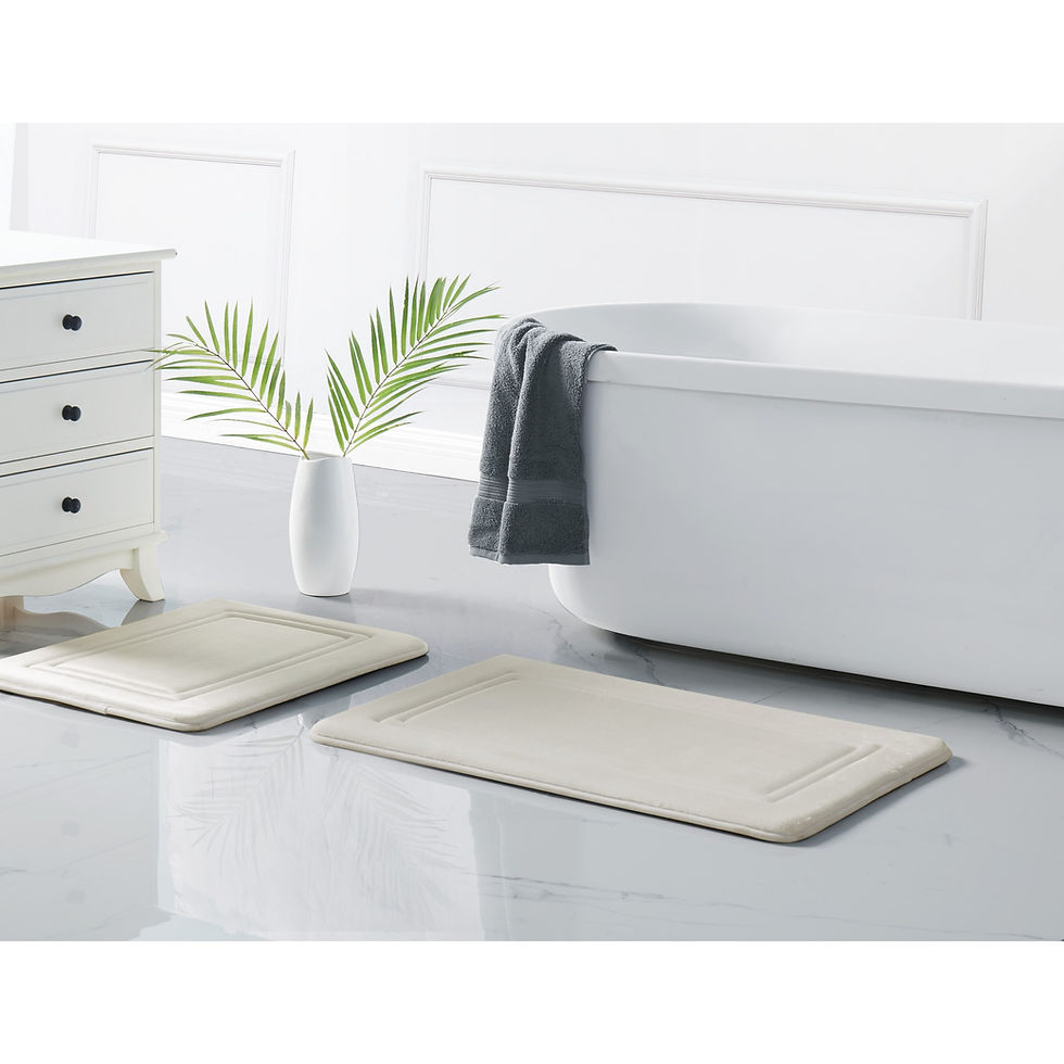 Thumbnail: Luxury Antimicrobial Memory Foam Bath Rug Set