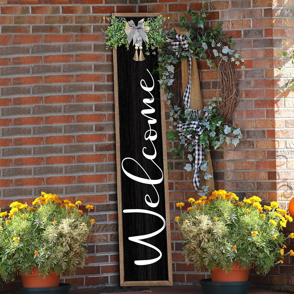Thumbnail: Outdoor Welcome Sign for Front Porch Standing 45"×9" Tall 