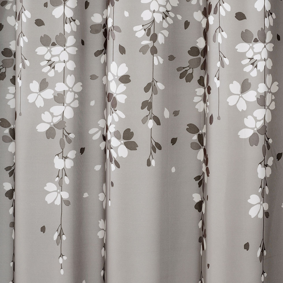 Thumbnail: Lush Decor Weeping Flower Shower Curtain