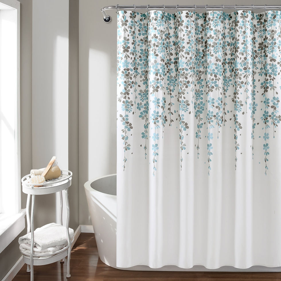 Thumbnail: Lush Decor Weeping Flower Shower Curtain