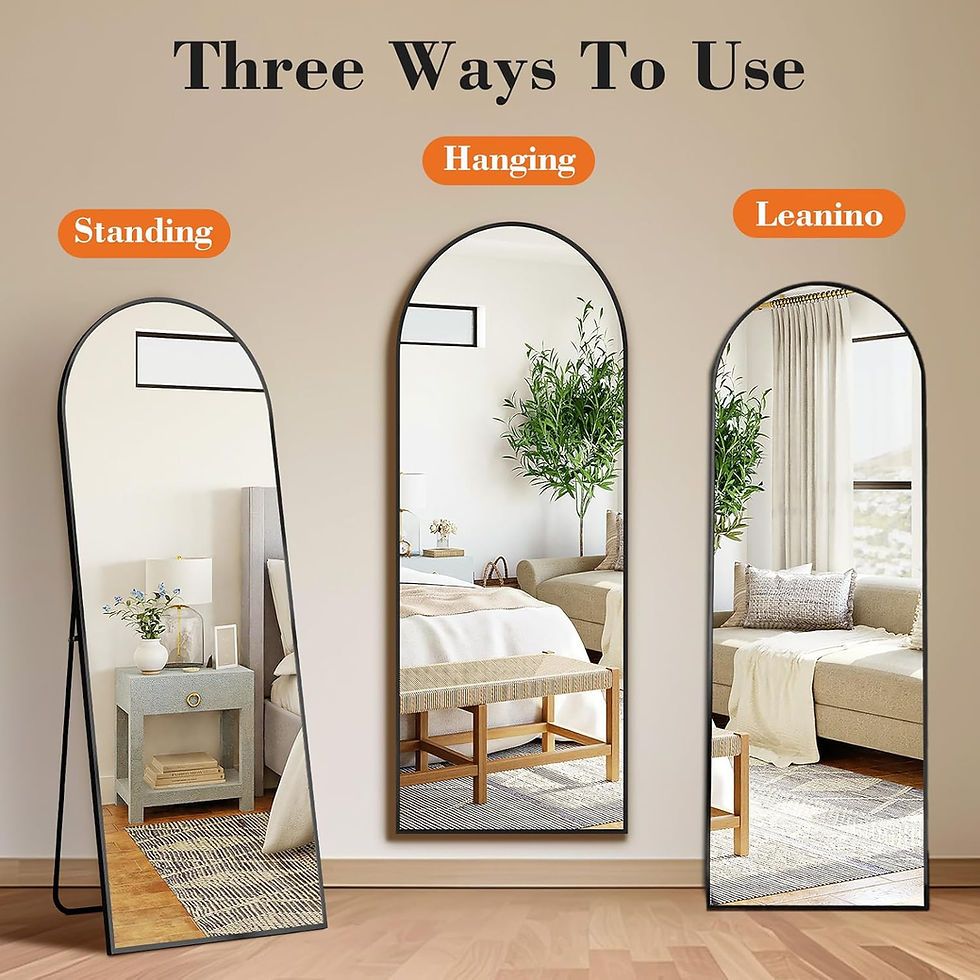 Thumbnail: Arched Full Length Mirror with Stand