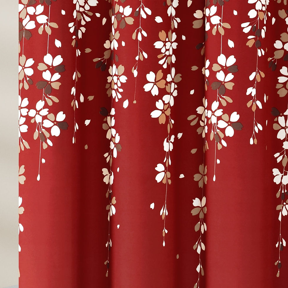 Thumbnail: Lush Decor Weeping Flower Shower Curtain
