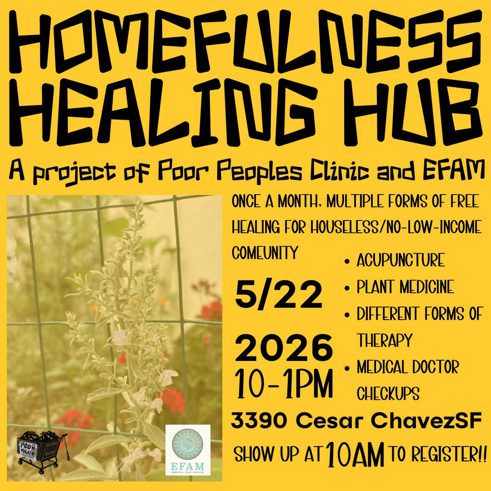 Friday, Healing Hub Comes to Yelamu (SF)