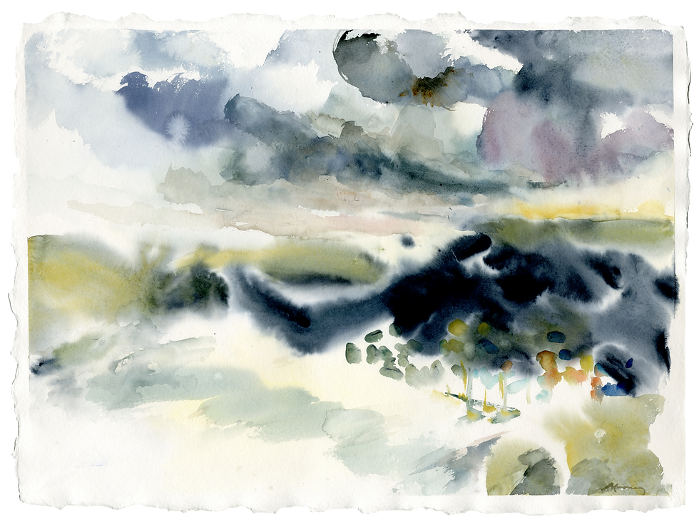 Purple Splendor a watercolor by John David Mooney