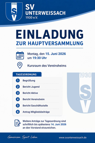 Einladung zur Hauptversammlung