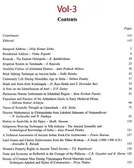 Ancient Sciences and Archaeology (Vol. III) Contents