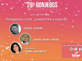 Protagonize a Vida: jovem brilhe a vossa luz é o tema da quinta Live da Conjergs