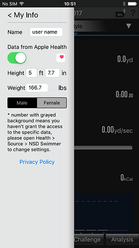 Sync Apple Health with NSD Swimmer App later