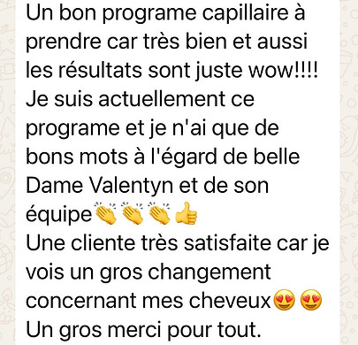 whatsapp text review coaching capillaire cheveux naturels afro