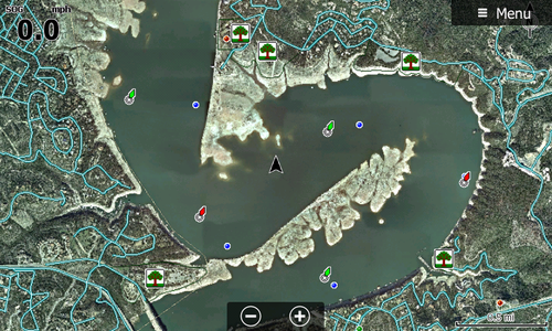 Standard mapping of Lake Travis