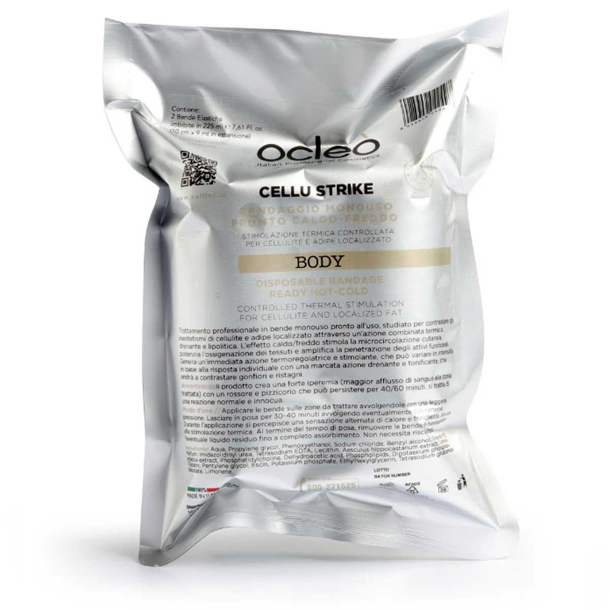 bendaggio caldo freddo ocleo cellu strike body anticellulite professionale bende monouso drenanti ocleo trattamento cellulite