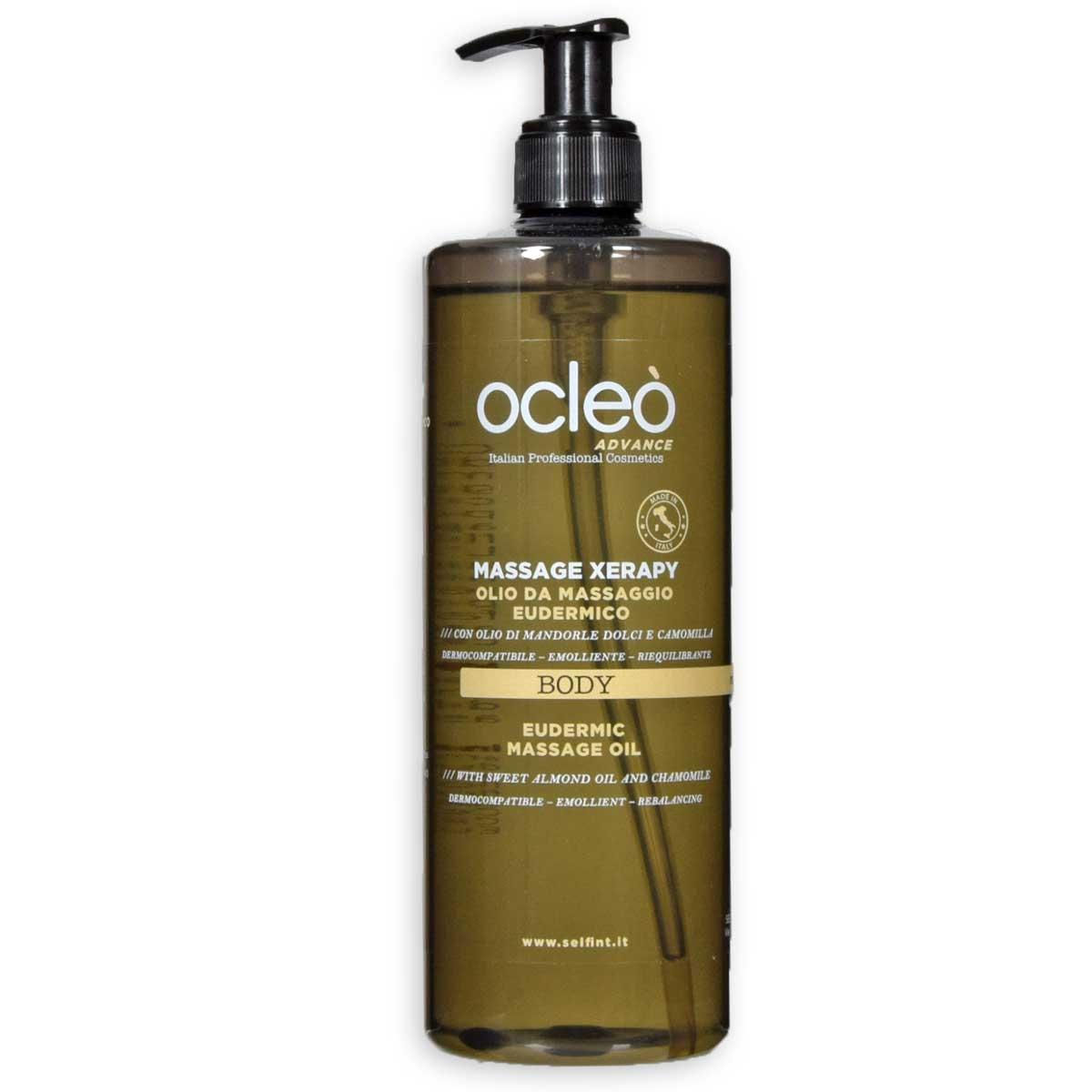 olio massaggio eudermico ocleo mandorle camomilla olio corpo dermocompatibile pelle sensibile olio massaggi professionale emo