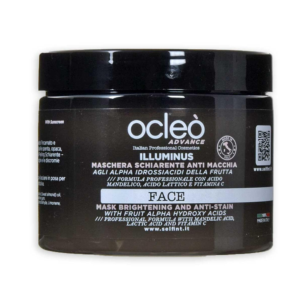 maschera schiarente ocleo illuminus anti macchia professionale maschera viso con acido mandelico e vitamina c estetica tratta
