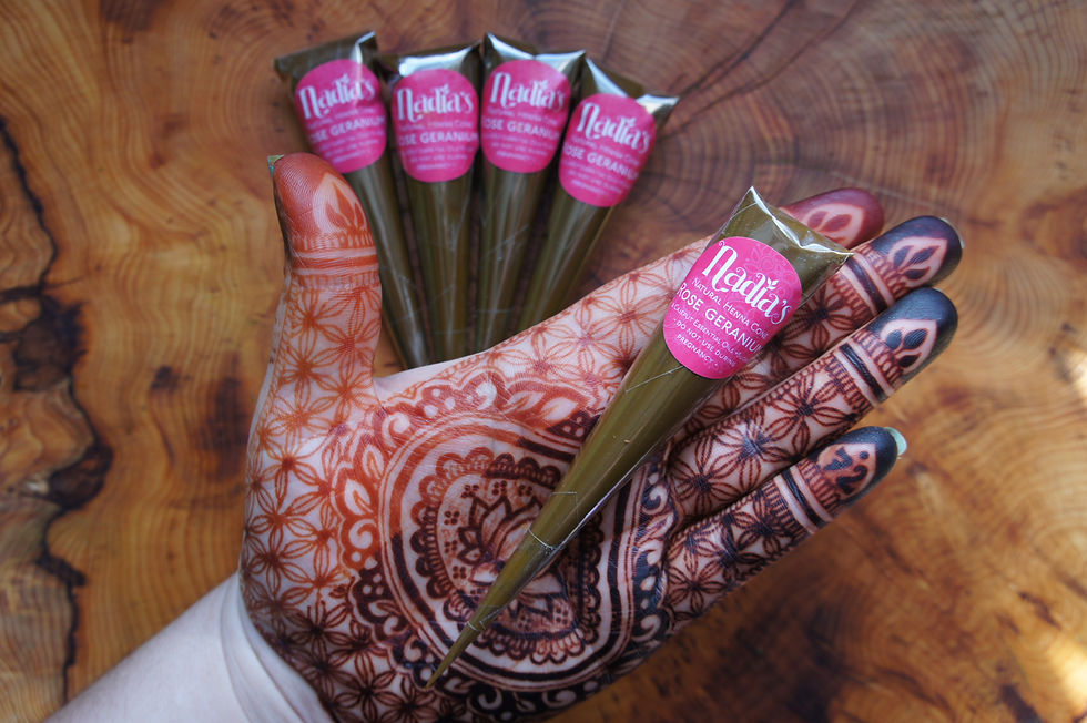 Thumbnail: Rose Geranium & Cajeput - Fresh Henna Cones