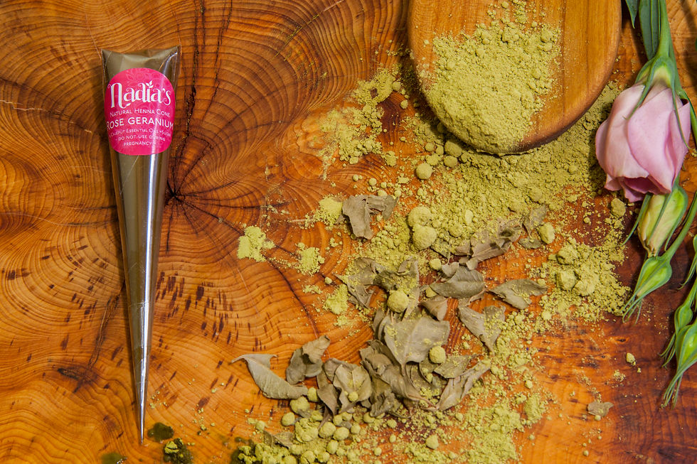 Thumbnail: Rose Geranium & Cajeput - Fresh Henna Cones