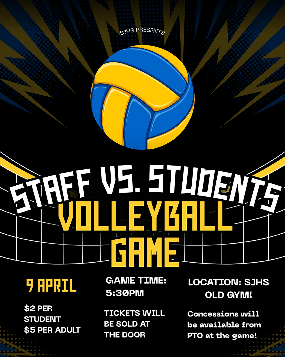 SJHS Staff Vs. Students VB game