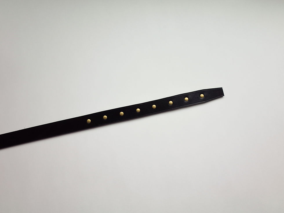 Thumbnail: DBL RING LONG BELT BRASS STUDDED