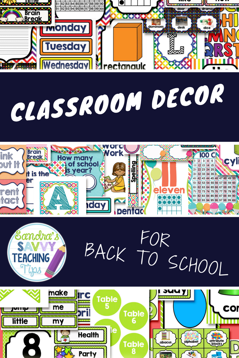 There are some fantastic choices for back to school classroom decor.  I can't wait to try this one out in my own room.