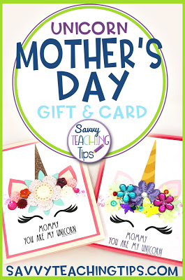 fantastic mother's day card and craft for people who love unicorns.  Great for kids.