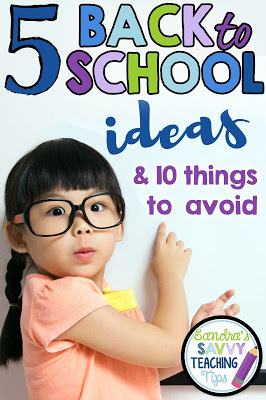 These are great tips for Back to School, especially for new teachers! I really like number two!