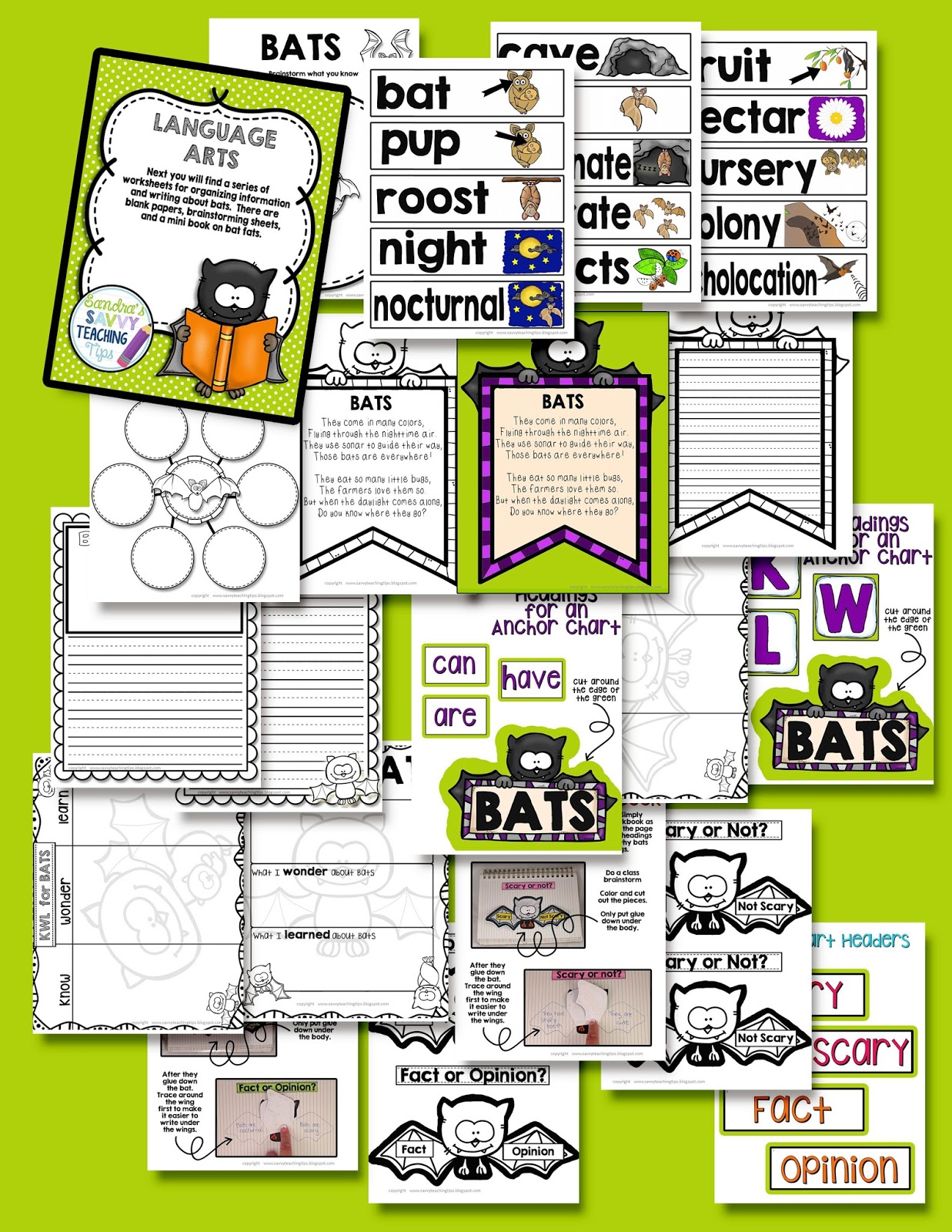 A fully complete unit about bats.  There's fantastic information about life science, life cycle, language arts, math and levelled readers too.