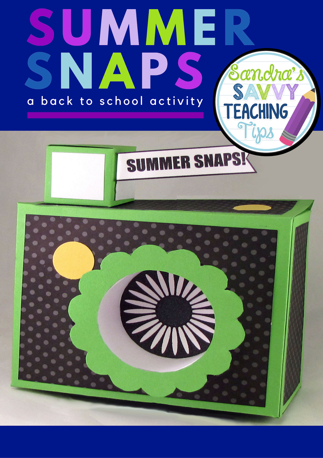 This is such a CUTE and CREATIVE Back To School activity.  I love how it combines a craft with a structured writing activity.