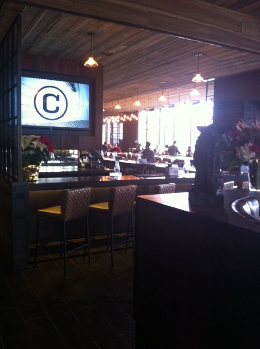 Looking on to the bar on Grand Opening day.