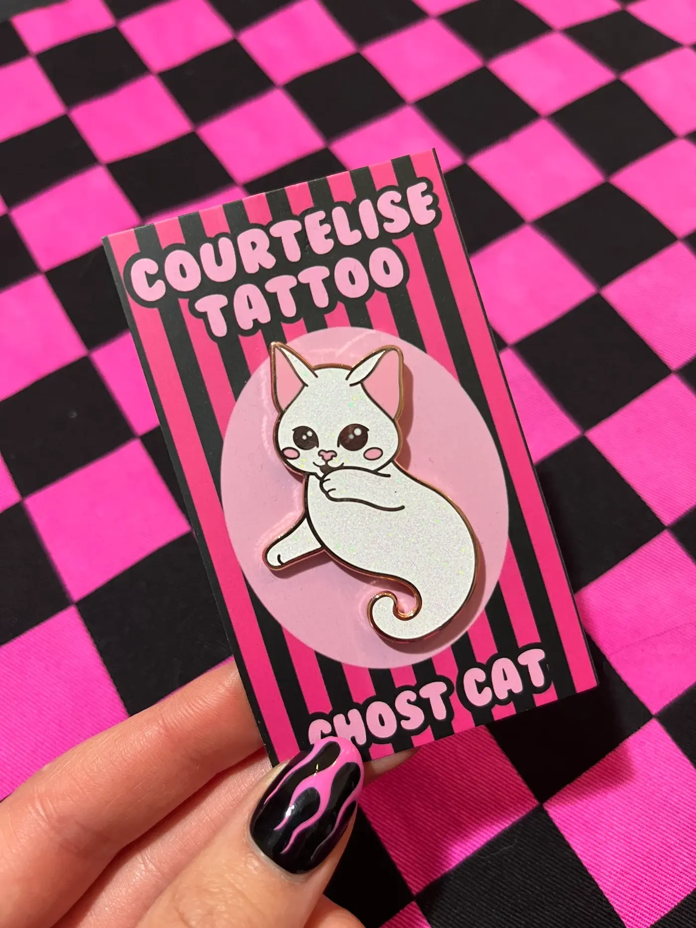 Ghost Cat Pin