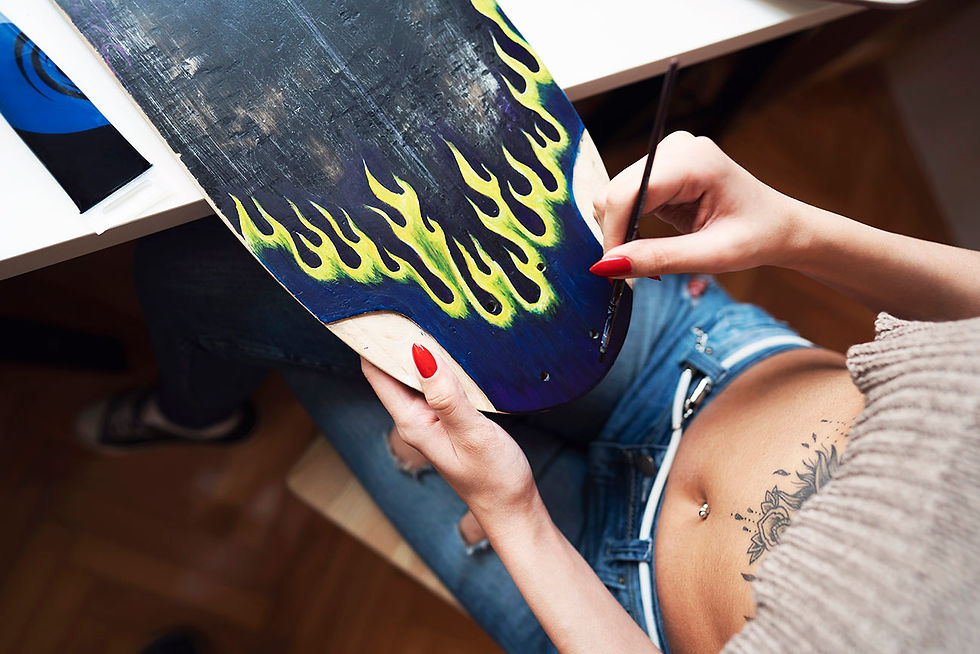 Skateboard art