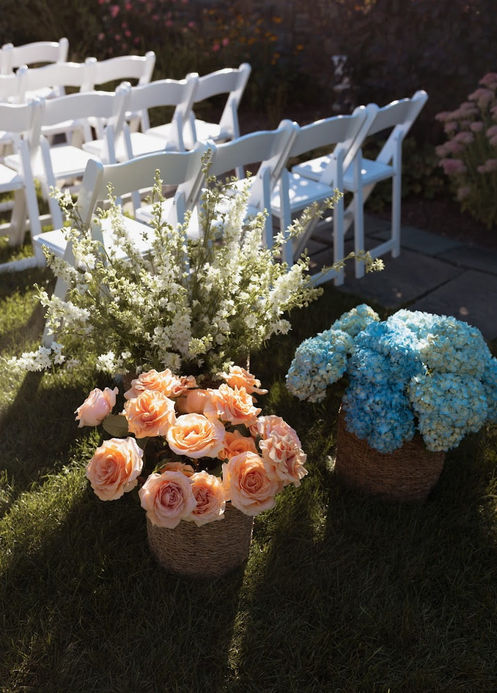 rose and hydrangea wedding flowers rhode island